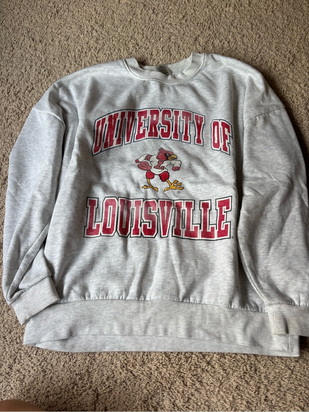 Louisville gameday couture oversized crewneck